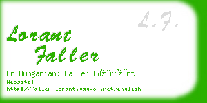 lorant faller business card